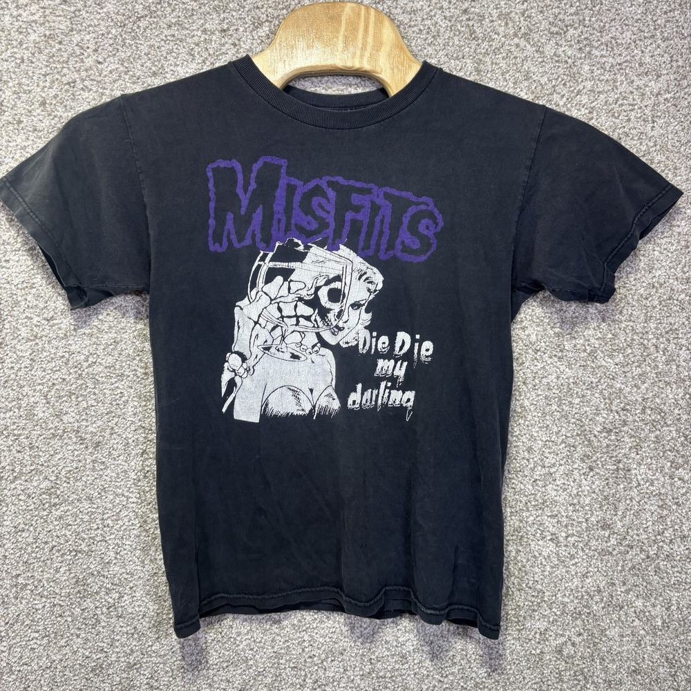 Vintage Misfits Shirt Mens Small Black Die Die My Darling Graphic Tee Punk Rock